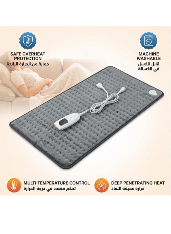 وسادة تدفئة كهربائية، وسادة تدفئة كهربائية للظهر والتشنجات، ضغط ساخن عميق الاختراق، تحكم متعدد في درجات الحرارة، حماية آمنة من الحرارة الزائدة، قابلة للغسل في الغسالة - Image 1